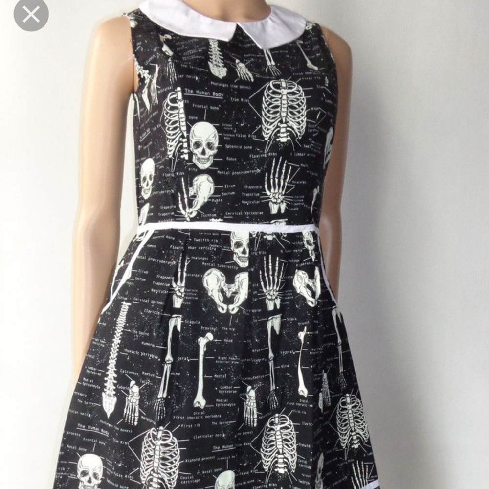 Folter glow-in-the-dark Anatomy Halloween dress
